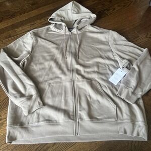 Athletic Work Size 3XL Hoodie Full Zipper NWT Taupe Falls